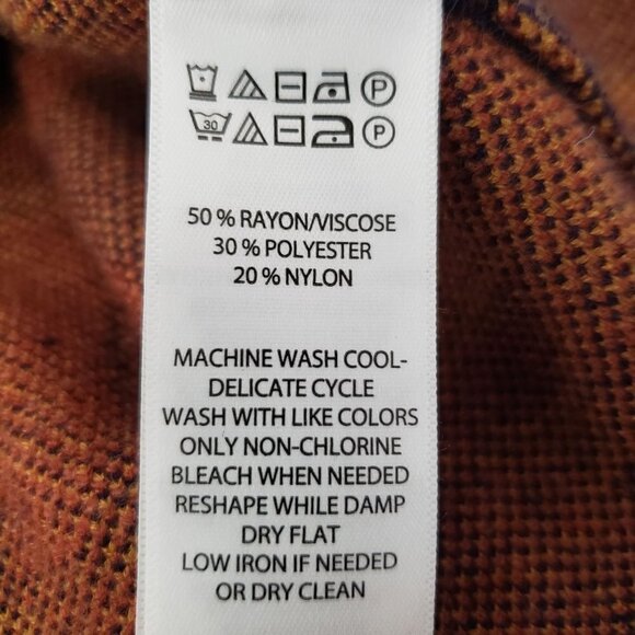 Joie Plaid Knit Shacket Full Zip Multicolor Sweater Jacket Womens Sz XL - Picture 6 of 10